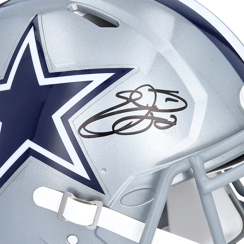 Casque authentique Riddell Speed ​​autographié par Emmitt Smith des Dallas Cowboys