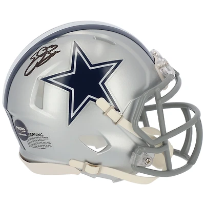 Emmitt Smith Dallas Cowboys Autographed 2024 Salute To Service Riddell Speed Mini Helmet
