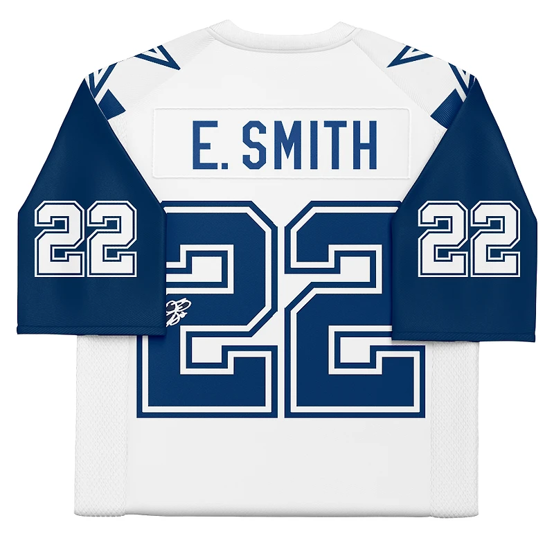 Emmitt Smith Dallas Cowboys Autographed White Mitchell & Ness Authentic 1995 Throwback Authentic Jersey