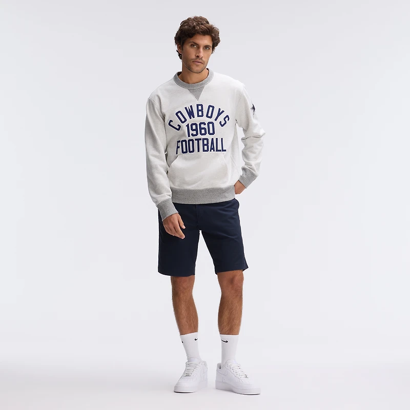 Sweat-shirt Fanatics Heather Gray Dallas Cowboys Iconic Fleece à poche