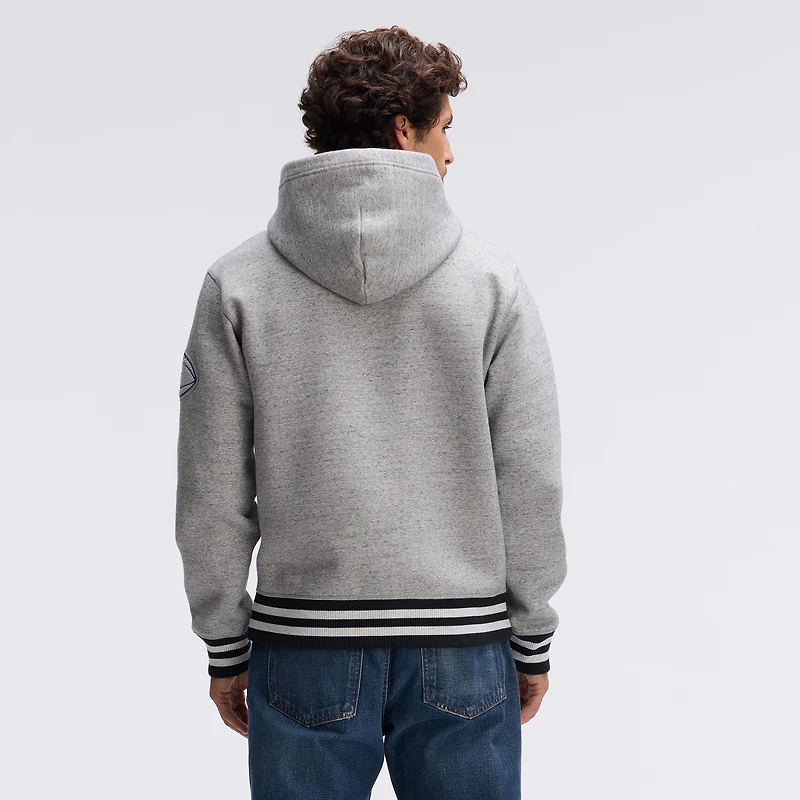 Sweat à capuche Fanatics Heather Gray Dallas Cowboys Iconic bords en polaire