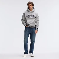 Sweat à capuche Fanatics Heather Gray Dallas Cowboys Iconic bords en polaire