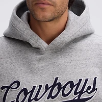 Sweat à capuche Fanatics Heather Gray Dallas Cowboys Iconic bords en polaire