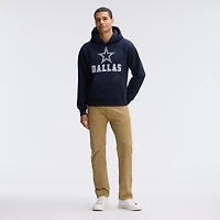 Fanatics Navy Dallas Cowboys IconicFleece Flocked Hoodie