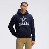 Fanatics Navy Dallas Cowboys IconicFleece Flocked Hoodie