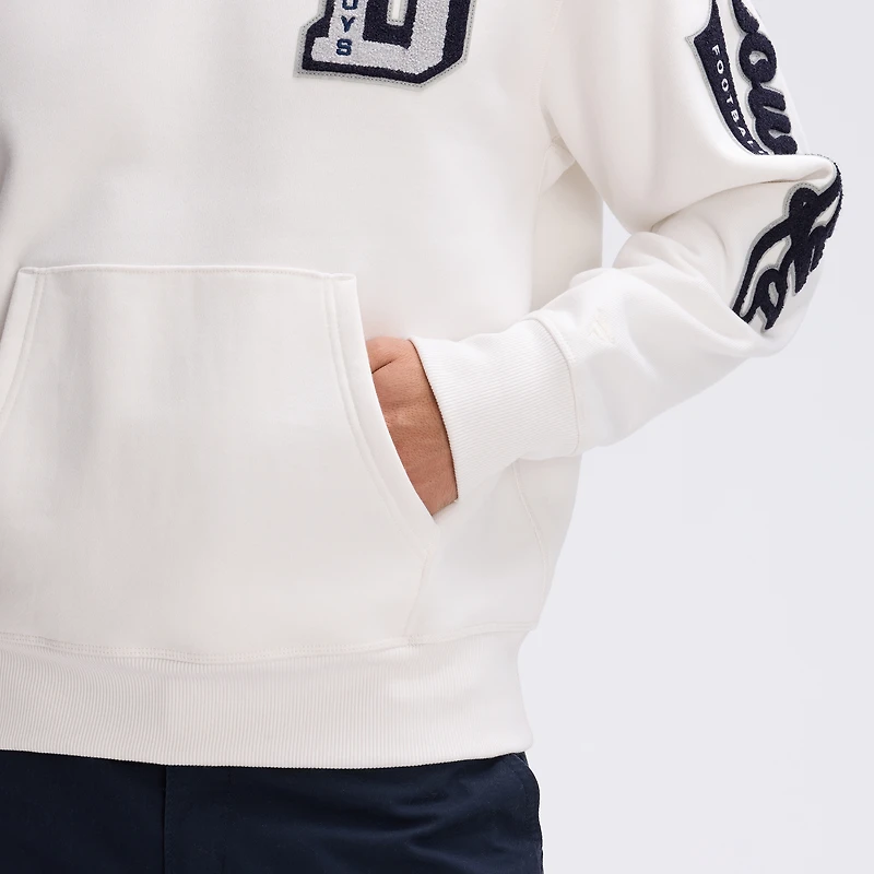 Fanatics Oatmeal Dallas Cowboys IconicFleece Letterman Hoodie