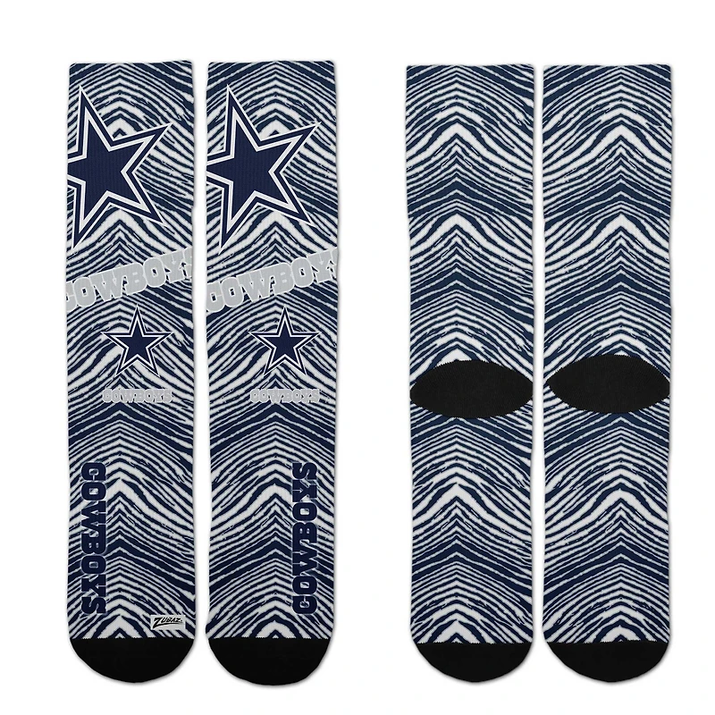 For Bare Feet Dallas Cowboys Zubaz Zubified Crew Socks