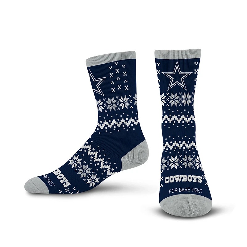 For Bare Feet  Navy Dallas Cowboys Team Sweater Socks