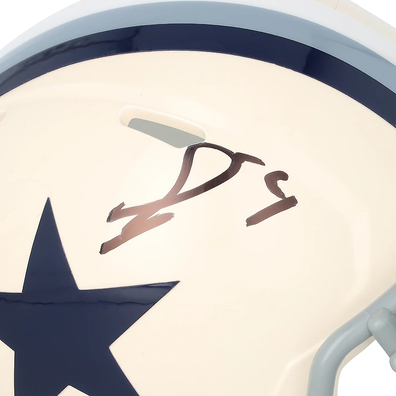 Casque miniature rétro Riddell Speed ​​autographié par George Pickens des Dallas Cowboys