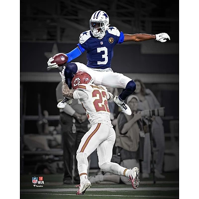 George Pickens Dallas Cowboys Unsigned 2025 Week 13 Hurdle Spotlight Photograph