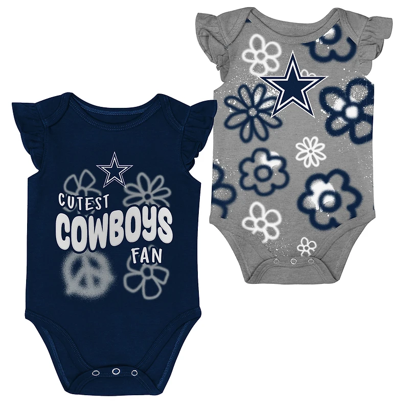 Ensemble deux pièces Outerstuff College Navy/Silver Dallas Cowboys Sunshine pour fille