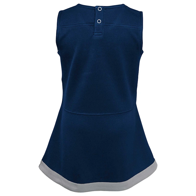 Girls Infant Navy Dallas Cowboys Cheer Captain Jumper Dress
