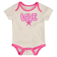 Ensemble 2 pièces body et pantalon pour nouveau-né bébé blanc Dallas Cowboys All The Love fille