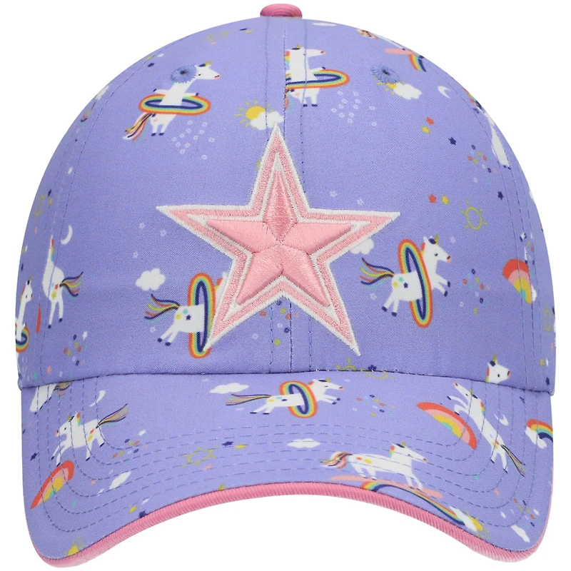 Bonnet réglable pour fille d'âge préscolaire '47 Dallas Cowboys Unicorn Clean Up