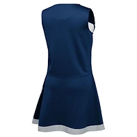 Filles préscolaire bleu marine Dallas Cowboys deux pièces Cheer Captain Jumper robe avec Bloomer ensemble