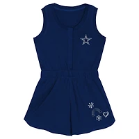 Girls Toddler Navy Dallas Cowboys Super Girl Romper