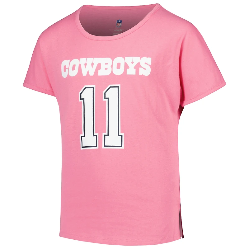 T-shirt rose avec nom et numéro de joueur des Cowboys Dallas Micah Parsons pour jeunes filles
