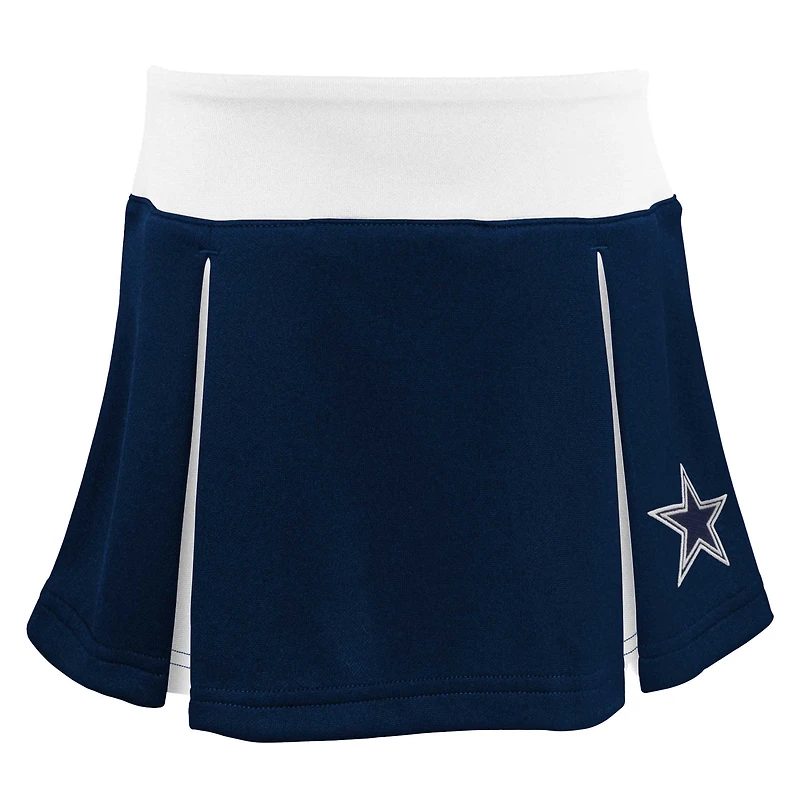 Ensemble deux pièces de pom-pom girl Dallas Cowboys Spirit bleu marine pour fille