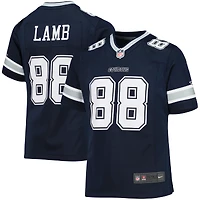 Maillot de match Nike CeeDee Lamb Navy pour jeunes filles des Cowboys Dallas