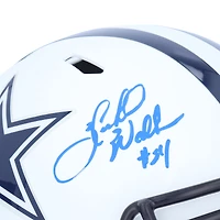 Casque réplique autographié Riddell Flat White Alternate Revolution Speed ​​des Dallas Cowboys par Herschel Walker