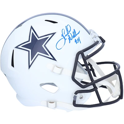 Casque réplique autographié Riddell Flat White Alternate Revolution Speed ​​des Dallas Cowboys par Herschel Walker