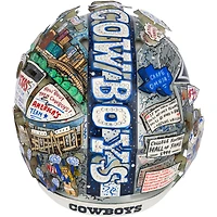 Casque authentique dédicacé Riddell Speed ​​des Cowboys de Dallas par Herschel Walker - Illustration de Charles Fazzino - XP14012994