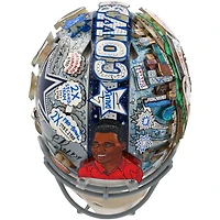 Casque authentique dédicacé Riddell Speed ​​des Cowboys de Dallas par Herschel Walker - Illustration de Charles Fazzino - XP14012994