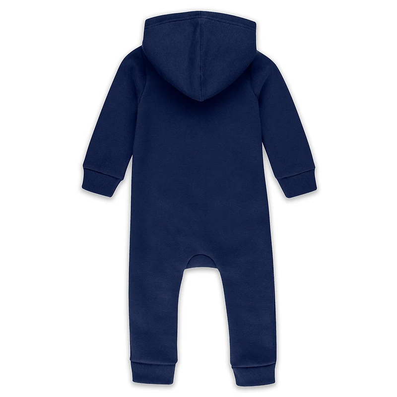 Infant & Newborn WEAR by Erin Andrews Navy Dallas Cowboys Hooded Fleece Full-Zip Coverall