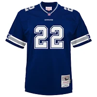 Maillot enfant Mitchell & Ness Emmitt Smith bleu marine des Cowboys de Dallas, modèle Legacy 1996