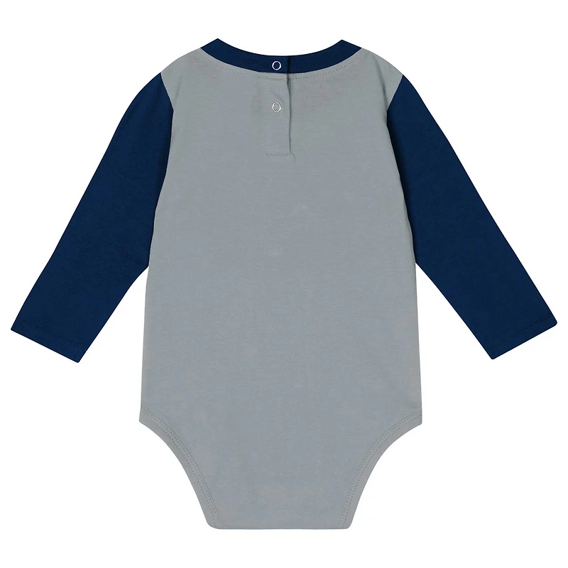 Infant Navy Dallas Cowboys Double Up Long Sleeve Bodysuit and Pants Set