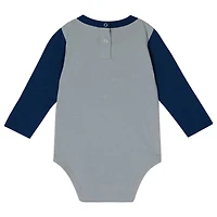 Infant Navy Dallas Cowboys Double Up Long Sleeve Bodysuit and Pants Set