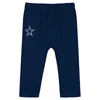Infant Navy Dallas Cowboys Double Up Long Sleeve Bodysuit and Pants Set