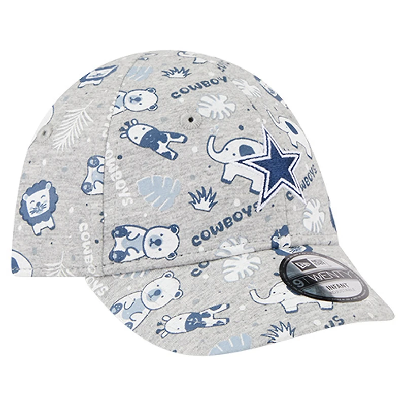 Casquette New Era grise pour bébé Dallas Cowboys Animal 9TWENTY Flex