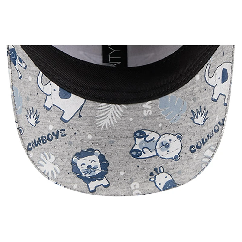 Infant New Era Gray Dallas Cowboys Animal 9TWENTY Flex Hat