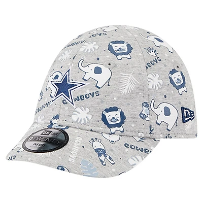 Casquette New Era grise pour bébé Dallas Cowboys Animal 9TWENTY Flex