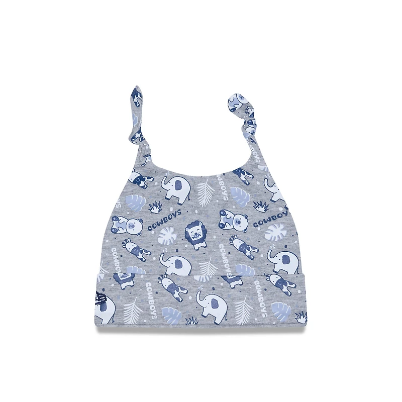 Infant New Era Gray Dallas Cowboys Animal Baby Beanie Cuffed Knit Hat