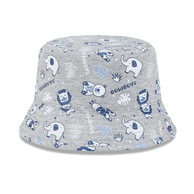 Bob gris à motif animal des Cowboys de Dallas de New Era pour bébé