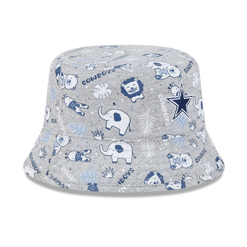Bob gris à motif animal des Cowboys de Dallas de New Era pour bébé