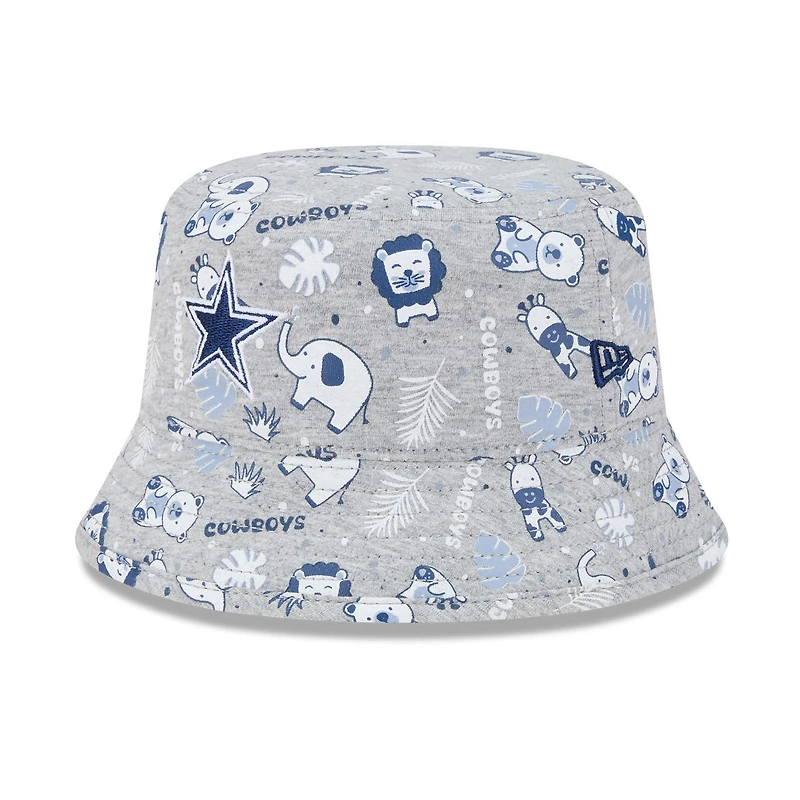 Bob gris à motif animal des Cowboys de Dallas de New Era pour bébé