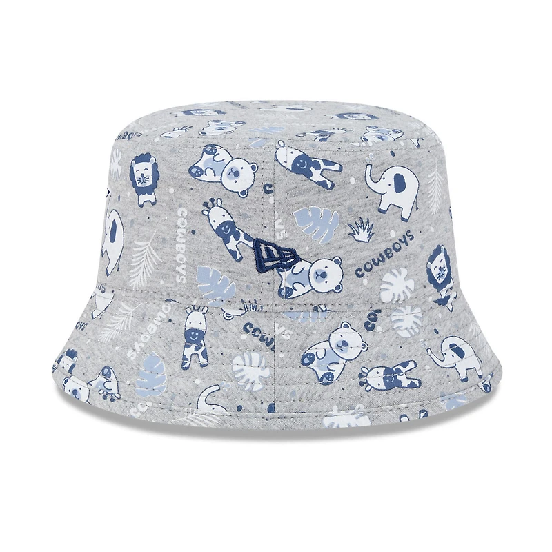 Infant New Era Gray Dallas Cowboys Animal Bucket Hat