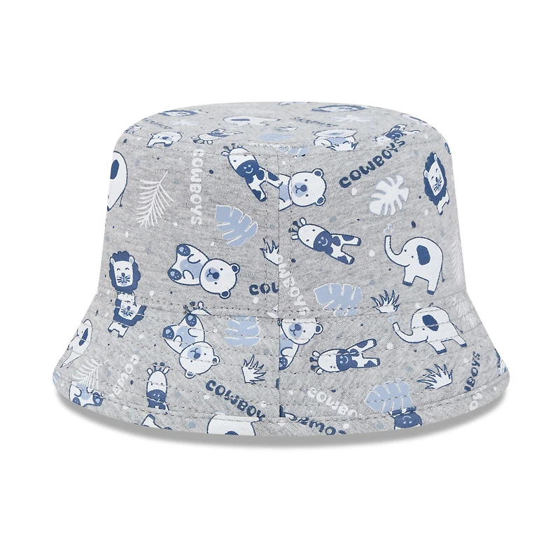 Bob gris à motif animal des Cowboys de Dallas de New Era pour bébé