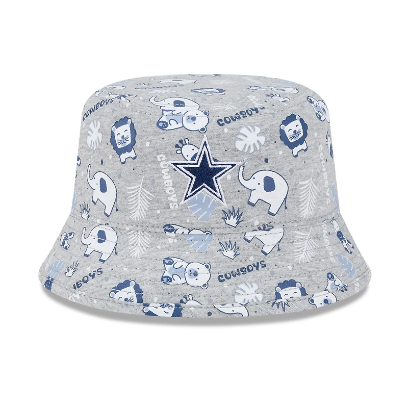 Bob gris à motif animal des Cowboys de Dallas de New Era pour bébé