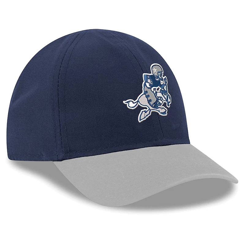 Infant New Era Navy/Silver Dallas Cowboys Retro Joe My 1st 9TWENTY Adjustable Hat