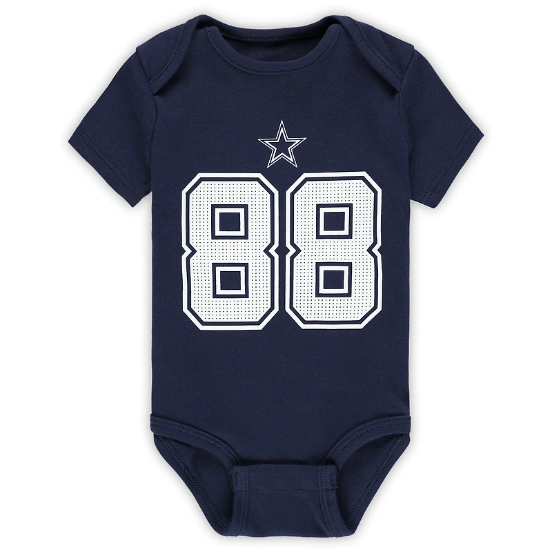Body Nike CeeDee Lamb bleu marine pour bébé avec nom et numéro de joueur des Cowboys Dallas