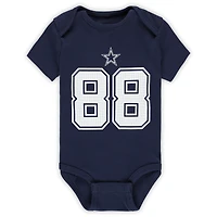 Body Nike CeeDee Lamb bleu marine pour bébé avec nom et numéro de joueur des Cowboys Dallas