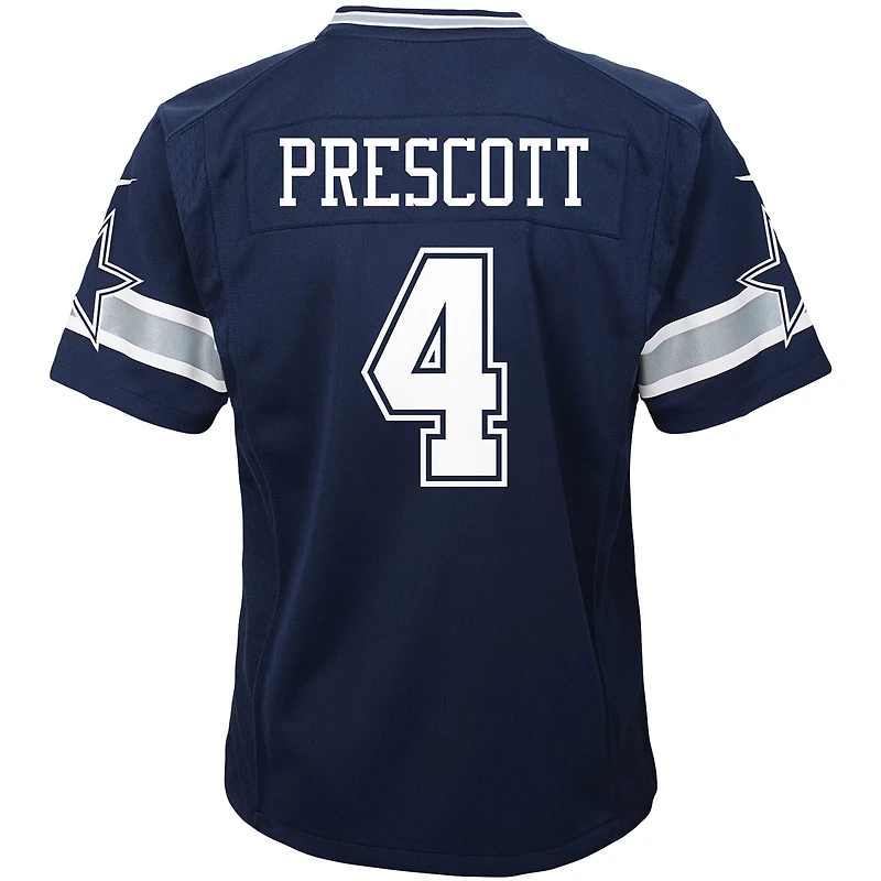 Maillot de jeu joueur Nike Dak Prescott marine des Dallas Cowboys pour bébé
