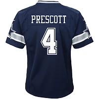 Maillot de jeu joueur Nike Dak Prescott marine des Dallas Cowboys pour bébé