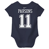 Infant Nike Micah Parsons Navy Dallas Cowboys Name & Number Bodysuit