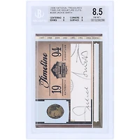 Jackie Smith Dallas Cowboys Autographed 2006 Playoff National Treasures Cut Auto #TL-JS #1/1 BGS Authenticated 8.5/8 Card - 9,8,9,9 Subgrades