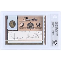 Jackie Smith Dallas Cowboys Autographed 2006 Playoff National Treasures Cut Auto #TL-JS #1/1 BGS Authenticated 8.5/8 Card - 9,8,9,9 Subgrades